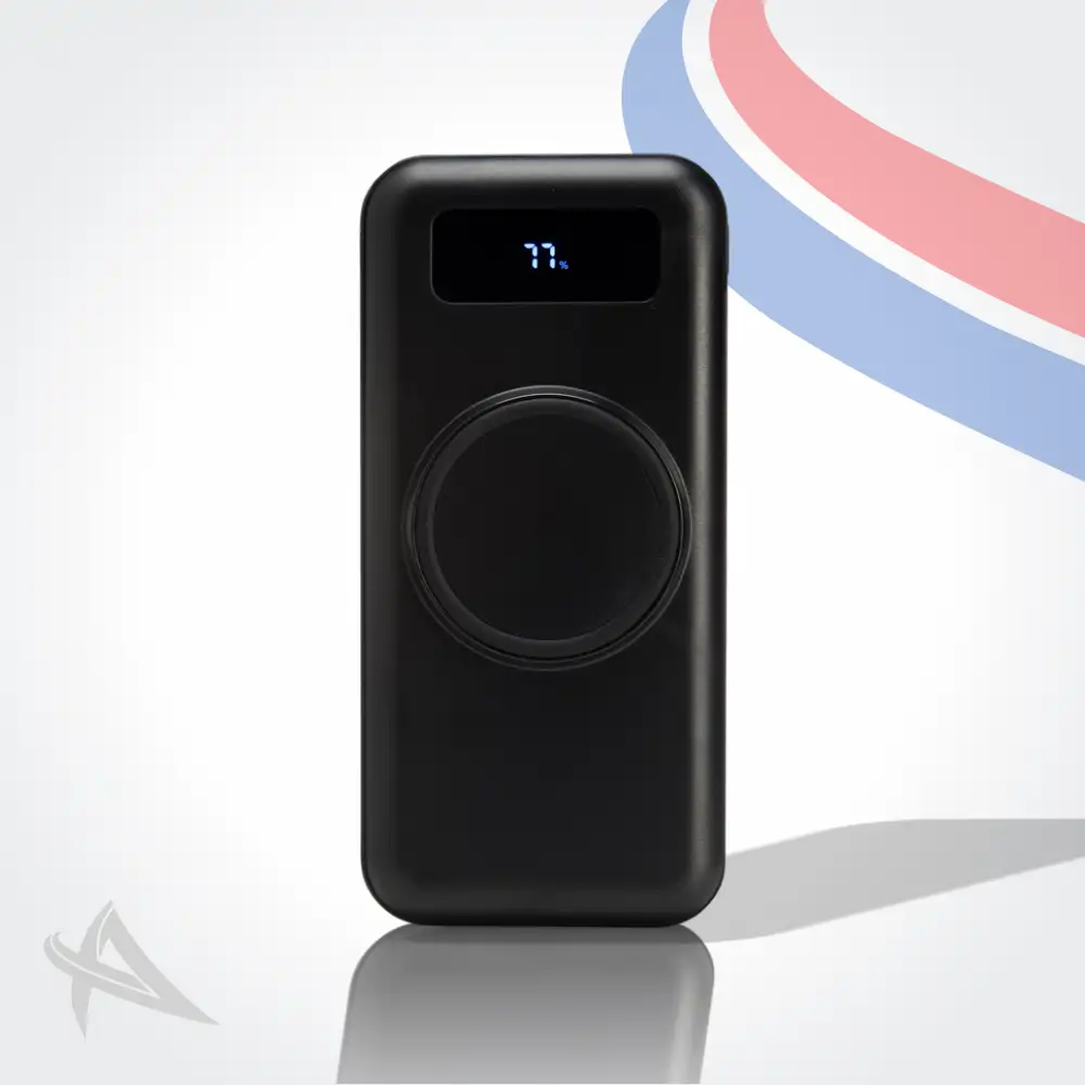 Power Bank 10.000mAh com Carregamento via Indução ou via Cabo