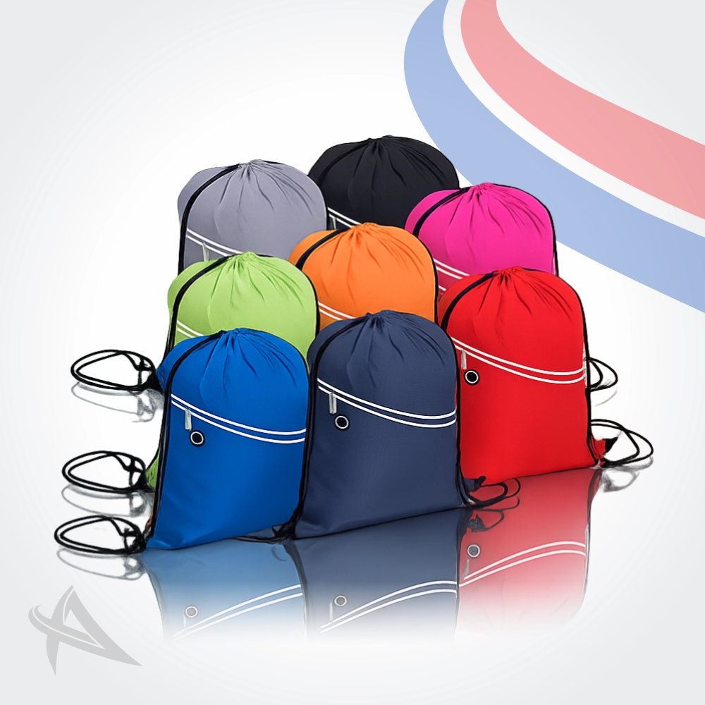 Mochila Saco Poliéster com bolso frontal